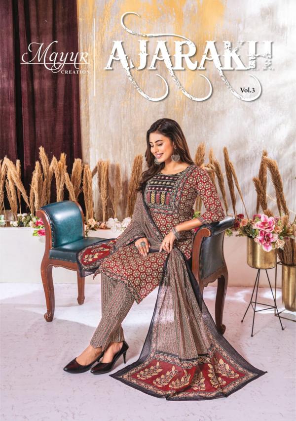 Mayur Ajarakh Vol-3 – Kurti Pant With Dupatta